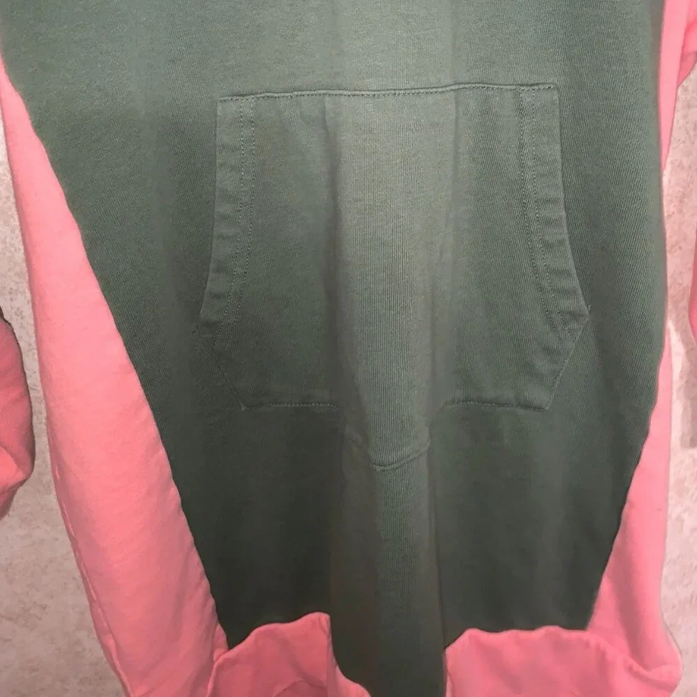Free Assembly Girls‎ Long Hoodie Dress Pink/Green XXL